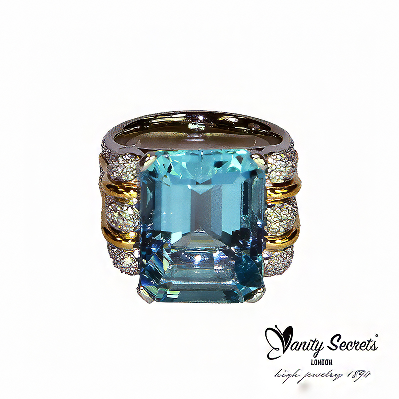 Vanity Secrets London Ring Brazilian Aquamarine