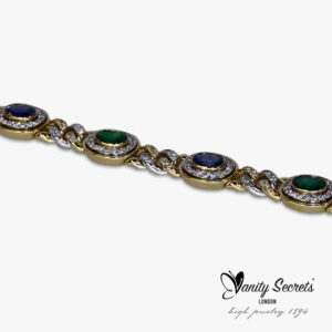 Vanity Secrets London Bracelet Ceylon Sapphire Emerald Diamond