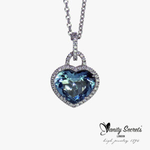 Vanity Secrets London Collier Aquamarine heart