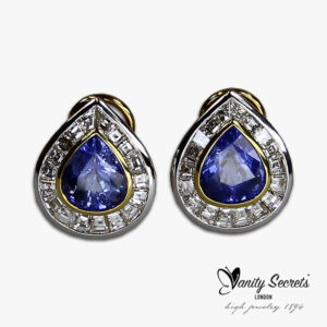 Vanity Secrets London Earrings Ceylon Sapphire
