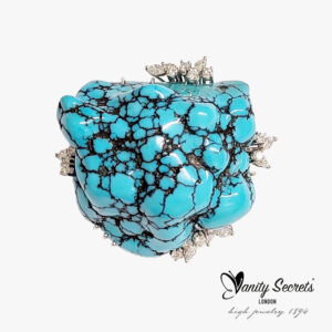 Vanity Secrets London BROOCH NATURAL CHINESE TURQUOISE