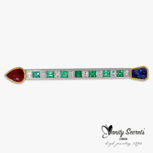 Vanity Secrets Pin Ruby Sapphire, Emerald