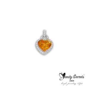 Vanity Secrets London Pendant Yellow Sapphire Heart